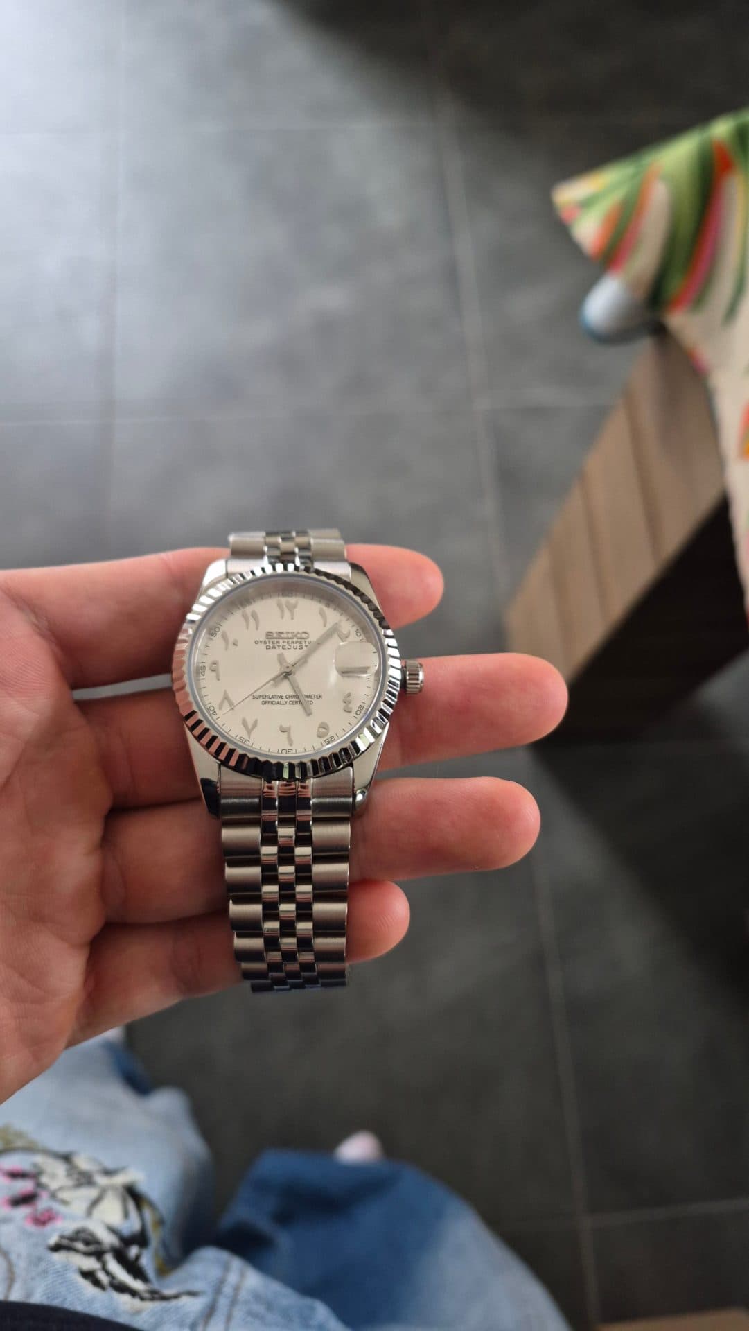 SeikoJust Arabic Dial Blanc — partagée par Luca